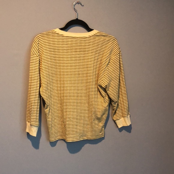 ⭕️ PRICE FIRM Anthropologie Size XS Hannah Striped Lightweight V-neck Sweater - Picture 6 of 6